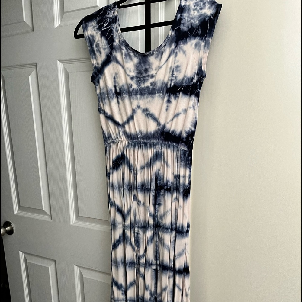 Anthropologie tie dye, high low dress.